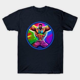 Colorful muscle daddy T-Shirt